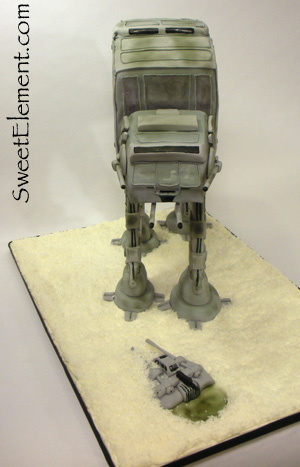 AT-AT Grooms Cake (Front View)